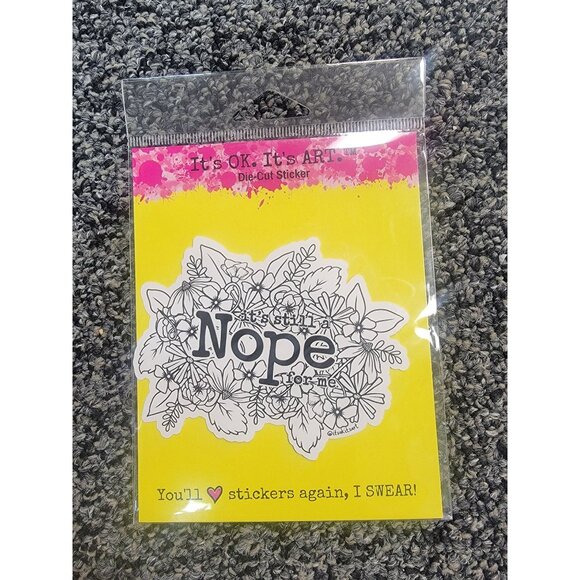 It's Still a Nope From Me Color Your Own Die Cut Sticker - Picture 2 of 3